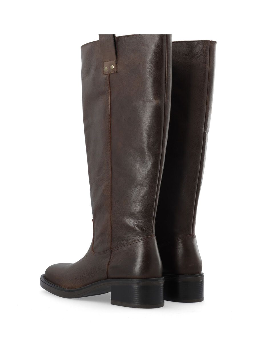 biamary leather boot - brown